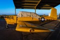 Old propeller plane awaiting flight Royalty Free Stock Photo