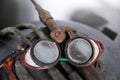 Old protective goggles for welding and grinding Royalty Free Stock Photo