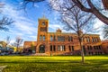 Old Public Building With Clock Tower In Fall Royalty Free Stock Photo