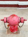 Old public fire hydrant on the footpath Royalty Free Stock Photo