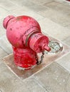 Old public fire hydrant on the footpath Royalty Free Stock Photo
