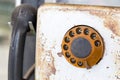 Old public rotary phone Royalty Free Stock Photo