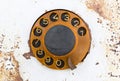 Old public rotary phone Royalty Free Stock Photo