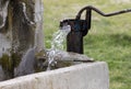 Old pump used to extract water from the field in Turkey. Royalty Free Stock Photo