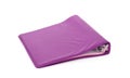 Old purple ring binder isolated