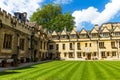 Courtyard of Old Quadrangle of Brasenose college of Oxford University Royalty Free Stock Photo