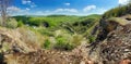 Old Quarry with green forest at day in Slovakia village Marianka Royalty Free Stock Photo