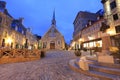 Old Quebec illuminated at dusk in summer,