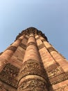 Old Qutb Minar and gate Delhi India and other old structure very famous around the world. millions of visitors.