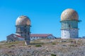 Old radars situated on top of Serra da Estrela mountain in Portu