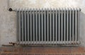 Old radiator in an empty historic home