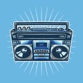 Old radio compo vector illustration design