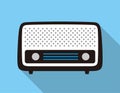 Old radio flat fashion icon design vector illustration Royalty Free Stock Photo