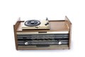 Old radio-gramophone Isolated on white background Royalty Free Stock Photo
