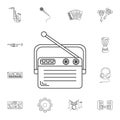 Old radio icon. Simple element illustration. Old radio symbol de Royalty Free Stock Photo