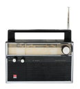 Old radio isolated on a white background with clipping path