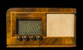 Old radio receiver in luxury wood box Royalty Free Stock Photo