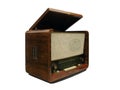 Old radio receiver and record-player Royalty Free Stock Photo