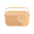 Old Radio Tuner Icon Vector Illustration