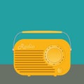 Old Radio Tuner Icon Vector Illustration