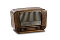 Old radio on white background