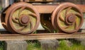 Old rail car wheels Royalty Free Stock Photo