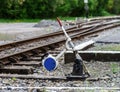 Old rail road perspective view. Royalty Free Stock Photo