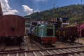 Old rail stock beside the main line at Ihalakotte railway station, Sri Lanka, Asia Royalty Free Stock Photo