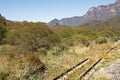 Old rail track in Sierra Madre mountains Royalty Free Stock Photo