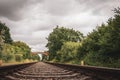 Old Rail tracks lead to horizon