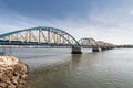 Old railroad bridge in Portimao Royalty Free Stock Photo