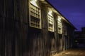 Old Railroad Building At Night Royalty Free Stock Photo