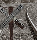 Old Railroad Crossing Sign Royalty Free Stock Photo