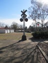 Old railroad crossing signal