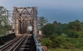 Old railroad tracks on Black Bridge or Lampang Railway Bridge Royalty Free Stock Photo