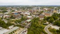 Aerial View over the Buildings and Infrastructure in Clarksville Tennessee