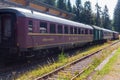 Old railroad wagons on the siding