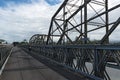 Old railway and border bridge across the Sixaola River between Costa Rica and Panama