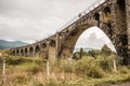 Old railway bridge in Carpathian mountains Royalty Free Stock Photo