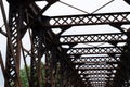 Old railway bridge over the river