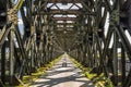 Old railway bridge over Vistula river in Tczew Royalty Free Stock Photo