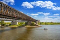 Old railway bridge over Vistula river in Tczew Royalty Free Stock Photo