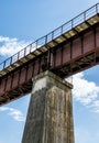 Old railway bridge and sky Royalty Free Stock Photo