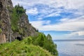 Old railway on edge of Lake Baikal