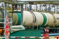 Old railway fuel tanks on the station Royalty Free Stock Photo