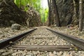 Old railway at the hellfire pass Burma-Thailand Royalty Free Stock Photo