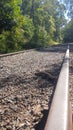 Old railway line on the Fernleigh Track Royalty Free Stock Photo