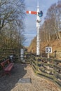 Old railway signal at a junction Royalty Free Stock Photo