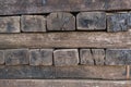 Old railway sleeper wood - wooden sleepers Royalty Free Stock Photo