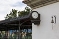 Old railway station-clock Royalty Free Stock Photo